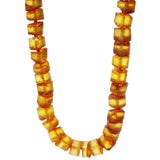 Unpolished Honey Baltic Amber Tube Bead