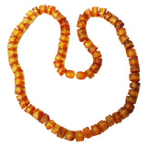 Unpolished Honey Baltic Amber Tube Bead