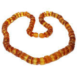 Unpolished Honey Baltic Amber Tube Bead