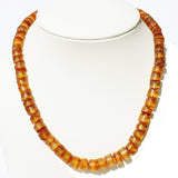 Unpolished Honey Baltic Amber Tube Bead