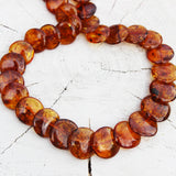 Fabulous Mixed Amber Discs Necklace