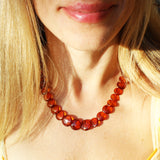 Fabulous Mixed Amber Discs Necklace