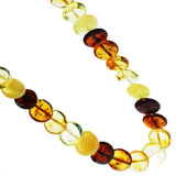 Fabulous Mixed Amber Discs Necklace