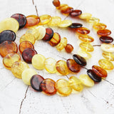 Fabulous Mixed Amber Discs Necklace