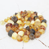 Round Bead Baltic Multicolour Amber Necklace