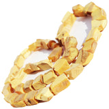 Unpolished Honey Butterscotch Amber Necklace - Cubes