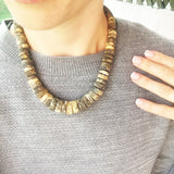 Unpolished Butterscotch or Grey Baltic Amber Necklace