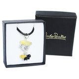 Amber Pendant - Amber Bird With Cord Necklace