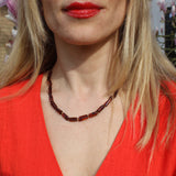 Baltic Amber Tube Bead Necklace