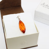 Stunning facet cut Baltic Amber Pendant - Drop