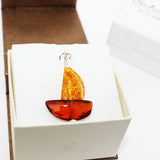 Crafty Baltic Multicolour Amber SHIP Pendant - Charm