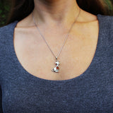 Honey Baltic Amber Silver Pendant - LITTLE DOG, 925 sterling silver