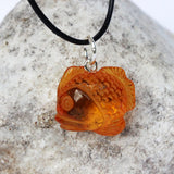 Incredible Baltic Amber FISH Pendant - Charm