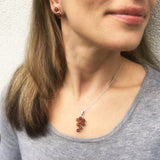 Cognac Baltic Amber Pendant - Grapes