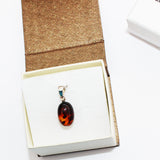 Baltic Amber Drop/Oval Pendant - RAINBOW