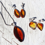 Baltic Amber Pendant 'LEAF'