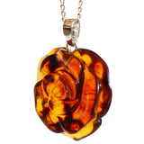 Irresistibly Romantic Amber Rose Pendant