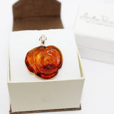 Irresistibly Romantic Amber Rose Pendant