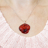 Irresistibly Romantic Amber Rose Pendant