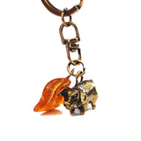 Moose and Amber Tumble Keyring