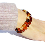 Beautiful Unpolished or Polished Baltic Amber Bracelet CUBES
