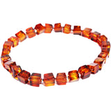 Beautiful Unpolished or Polished Baltic Amber Bracelet CUBES