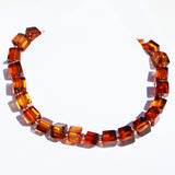 Beautiful Unpolished or Polished Baltic Amber Bracelet CUBES