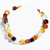 Beautiful Unpolished or Polished Baltic Amber Bracelet CUBES