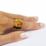Baltic Amber Stretch Ring - Barrel