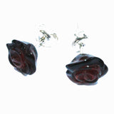 Baltic Amber Flower Studs - Roses