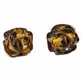 Baltic Amber Flower Studs - Roses
