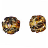 Baltic Amber Flower Studs - Roses