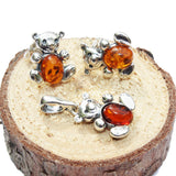 Honey Baltic Amber Studs - Teddies