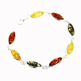 Baltic Amber Silver Bracelet Drops