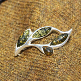 Modern Baltic Amber Brooch