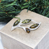 Modern Baltic Amber Brooch