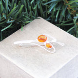 Elegant Baltic Amber Brooch
