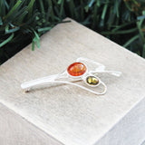Elegant Baltic Amber Brooch