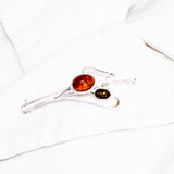 Elegant Baltic Amber Brooch