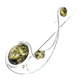 Graceful Amber Brooch