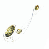 Graceful Amber Brooch