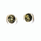 Oval Baltic Amber Studs