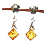 Baltic Amber Earrings - Rhombus