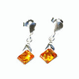 Baltic Amber Earrings - Rhombus