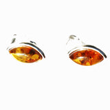 Little Green or Honey Baltic Amber Silver Studs