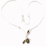 Graceful Amber Sterling Silver Necklace