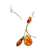 Graceful Amber Sterling Silver Necklace