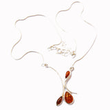 Graceful Amber Sterling Silver Necklace
