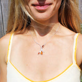 Graceful Amber Sterling Silver Necklace