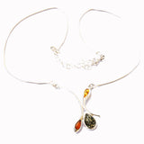 Graceful Amber Sterling Silver Necklace
